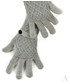 Rękawiczki EVANGARDA Wełniane rękawiczki damskie z ozdobną kratką czarne