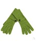 Rękawiczki EVANGARDA Jasnozielone wełniane rękawiczki damskie z ozdobną kratką