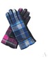 Rękawiczki EVANGARDA Damskie rękawiczki w klasyczną czarno-fioletową kratę