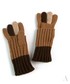 Rękawiczki EVANGARDA Brązowe uniwersalne rękawiczki 2 w 1 długie i krótkie