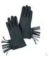 Rękawiczki EVANGARDA Czarne rękawiczki damskie w stylu BOHO z frędzlami