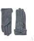 Rękawiczki EVANGARDA Szare wełniane rękawiczki damskie z dużą kokardą