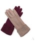 Rękawiczki EVANGARDA Subtelne beżowe rękawiczki damskie z koronkowym nadgarskiem
