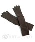 Rękawiczki EVANGARDA Brązowe uniwersalne rękawiczki 3 w 1 długie, krótkie, mitenki