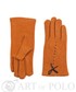 Rękawiczki EVANGARDA Pomarańczowe wełniane rękawiczki z ozdobną kokardką