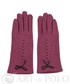 Rękawiczki EVANGARDA Brązowe wełniane rękawiczki z ozdobną kokardką