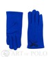 Rękawiczki EVANGARDA Kobaltowe wełniane rękawiczki z ozdobną kokardką
