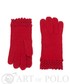 Rękawiczki EVANGARDA Czerwone wełniane rękawiczki damskie z ażurową koronką