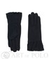 Rękawiczki EVANGARDA Wełniane czarne rękawiczki damskie z falbanką
