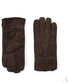 Rękawiczki EVANGARDA Ciepłe kożuszkowe rękawiczki damskie ciemny brąz