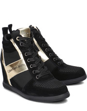 sneakersy Beth - Sneakersy Damskie - R0648 BLACK/GOLD - Mivo.pl