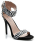 Sandały Ideal Kobiece zmysłowe Sandałki na szpilce Zebra