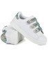 Sportowe buty dziecięce Cnb Białe trampki z brokatem BENJAMIN biały