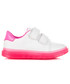 Sportowe buty dziecięce Cnb Trampki z różową platformą GAVIN białe