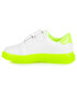 Sportowe buty dziecięce Cnb Trampki z zieloną platformą GAYLENE białe