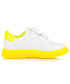 Sportowe buty dziecięce Cnb Trampki z żółtą platformą GEMMA białe