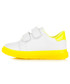 Sportowe buty dziecięce Cnb Trampki z żółtą platformą GEMMA białe