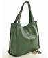 Shopper bag Mazzini MARGOT Modna skórzana torba shopperka  zielona