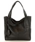 Shopper bag Mazzini MARGOT Modna skórzana torba shopperka  czarna