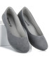 Balerinki Ideal Shoes Szare balerinki MARCELLE odcienie szarości i srebra