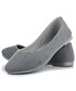 Balerinki Ideal Shoes Szare balerinki MARCELLE odcienie szarości i srebra