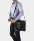 Torba męska Solier Skórzana torba na ramię laptopa  MARCEL czarna