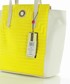 Kuferek MONNARI Duży kuferek - torba miejska jasny żółty z białym