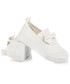 Sportowe buty dziecięce Merg Wsuwane trampki z kokardką ANNABELLE biały