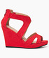 Sandały Merg Sandały Kate Fabulous - czerwone koturny