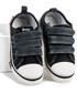 Sportowe buty dziecięce American Club Jeansowe trampki dla chłopca COOPER czarne