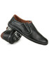 Półbuty męskie LUCCA Wsuwane czarne skórzane buty