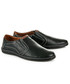 Półbuty męskie LUCCA Wsuwane czarne skórzane buty