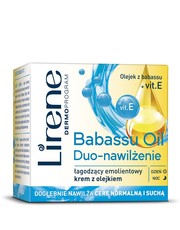 krem nawilżający do twarzy Babassu Oil Duo-nawilżenie łagodzący emolientowy krem z olejkiem - Lirene.com