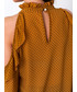 Bluzka SELFIEROOM Bluzeczka MONICA w kropki - musztardowa