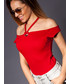 Bluzka SELFIEROOM Bluzka zakładana na szyję RED