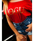 Bluzka SELFIEROOM T-Shirt VOGUE LOOK RED