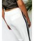 Spodnie SELFIEROOM spodnie dresowe z paskami - białe