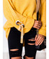 Sweter SELFIEROOM Sweterek ROSELIA - żółty