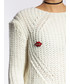 Sweter SELFIEROOM SWETER LIPS - kremowy