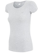 bluzka T-shirt damski TSD001z - jasny szary melanż - - 4f.com.pl