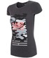 Bluzka 4F T-shirt damski TSD003z - ciemny szary melanż -