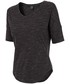 Bluzka 4F T-shirt damski TSD221z - czarny melanż -