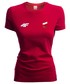 Bluzka 4F Koszulka damska Polska Pyeongchang 2018 TSD900R - czerwony wiśniowy -
