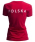 Bluzka 4F Koszulka damska Polska Pyeongchang 2018 TSD900R - czerwony wiśniowy -