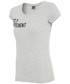 Bluzka 4F T-shirt damski TSD260z - jasny szary melanż -