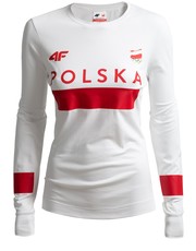 bluzka Longsleeve damski Polska Pyeongchang 2018 TSDL210 - BIAŁY - - 4f.com.pl