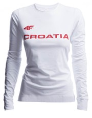 bluzka Longsleeve damski Chorwacja Pyeongchang 2018 TSDL750 - biały - - 4f.com.pl