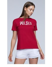 bluzka Koszulka kibica damska TSD501 - CZERWONY - 4f.com.pl