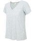 Bluzka 4F T-shirt damski TSD415 - ciepły jasny szary  melanż
