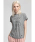 Bluzka 4F T-shirt damski TSD410 - ciepły jasny szary  melanż